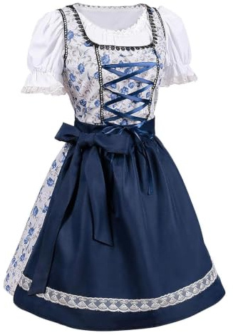 Flickors Oktoberfestkostym Andningsbar Klassisk Retro Cosplay Utstyrsel | Halloween Tysk Dirndl Ölklänning för Drama, Scen och Föreställning, Fest, Cosplay samt Tillställning, Dotter, Elever och K