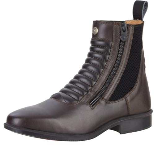 Reit-Stiefelette »LEGACY SZ MILANO« aus weichem Rindsleder | Designt in Italien | Reit-Schlupf-Schuh mit ULTIMA-RS Gummisohle | Komforteinlegsohle | Reißverschluss seitlich | Braun 45