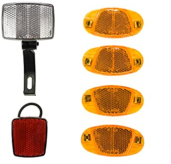 Fahrrad Reflektoren Set vorne & hinten Frontstrahler-Rückstrahler Katzenauge Speichen Strahler