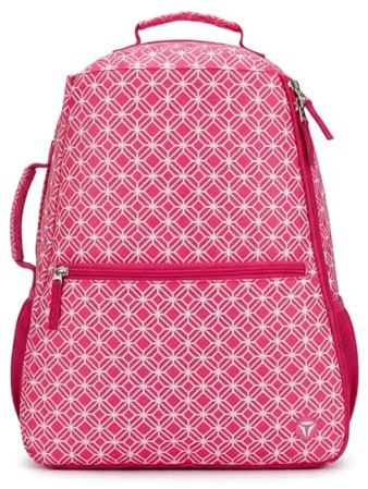 Thorza Tennisschläger-Rucksack für Damen – leichte Tennistasche für 2 Schläger, Bälle und Sportausrüstung – nur Rucksack, Rosa, Rose, M, Vielseitig einsetzbar