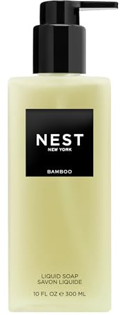NEST New York Liquid Soap, Bamboo - 10 fl oz - Cleanses & Nourishes Skin - Approx. 300 Pumps Per Bottle - Gluten Free & Cruelty Free