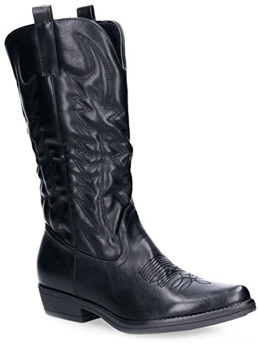 Toocool Bottes Femme Texani Cowboy Western camperos Chaussures Hiver 2C8X9003