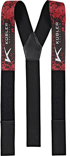 KÜBLER Hosenträger Forest rot/schwarz Breite 50 mm