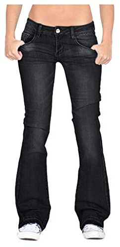 Y2K-jeans med låg midja: bootcut-jeans för damer, stretchiga utsvängda byxor, 70-talsjeans, säckiga, långa boyfriend-cargobyxor, stora storlekar, jeansbyxor, rak passform, breda ben, streetwear,