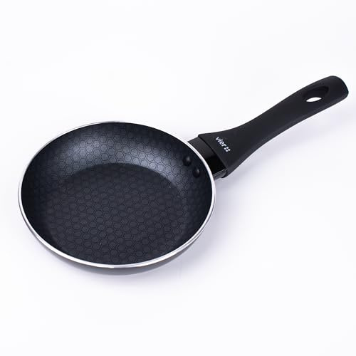 Sartén Antiadherente - Sartén de Aluminio 18cm Apta para Todo Tipo de Cocina, Duradero y Seguro con Mango Ergonómico sin PFOA, Revestimiento Resistente.
