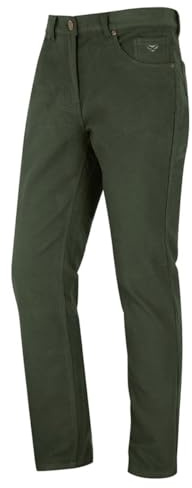 Hoggs of Fife Monarch II Moleskin Jeans - Dark Olive 98% cotton/2% elastane 420gsm moleskin, Teflon coated