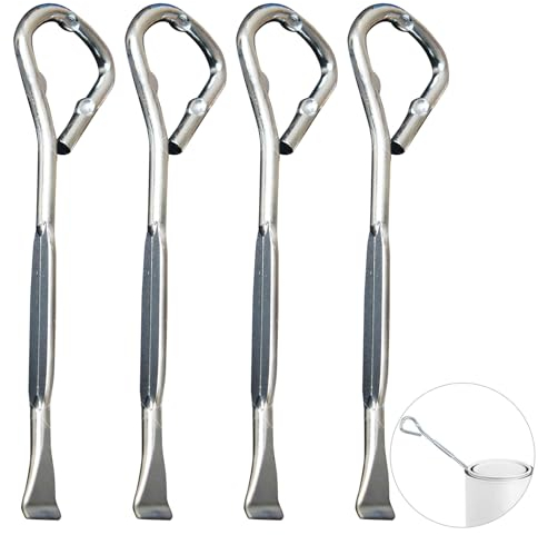 4 PCS Metal Paint Can and Bottle Opener Tool, Steel Can Opener Opener Multi Purpose Steel Beer Jar Tin Manual Opening Tool, 37X126mm