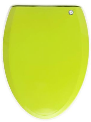 Giural Toilettendeckel in V-Form, WC Sitz Mit Absenkautomatik, WC Deckel Antibakterieller, Toilettensitz Abnehmbar, Klobrille Mit Absenkautomatik, WC Brille Klodeckel Farbiger,Grün