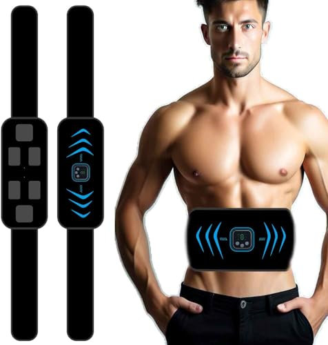 COODAY EMS Bauchmuskeltrainer, EMS Trainingsgerät, USB Wiederaufladbar Muskelstimulator, Bauchtrainer Ganzkörper ABS/Bauch/Arm/Po Trainer, Männer und Frauen