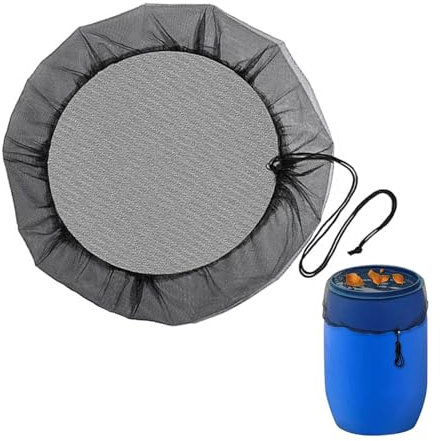 MZPOZB Mesh Cover For Rain Barrel 50cm Rain Bucket Net With Cord Rain Bucket Water Bucket Cover Water Tank Protection Lid Rain Collect Tool Garden Supplies Rain Barrel Mesh Cover