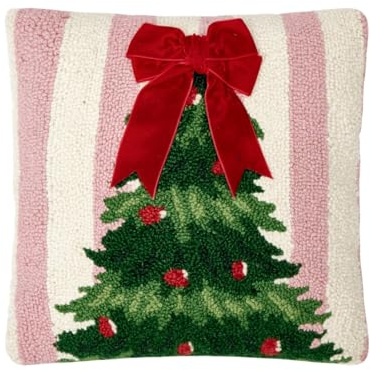 Pink Stripe Tree w/Ribbon Hook Pillow