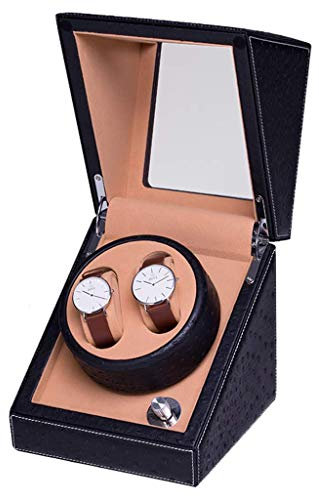 BNCXMO Watch Wickrers Watch Wickler Kisten automatisch 2+0 Wicking Box Watch Box Schütteln drehen Tischgerät ruhige Motor Mechanical Watch Storage Wendler Uhrenzweig