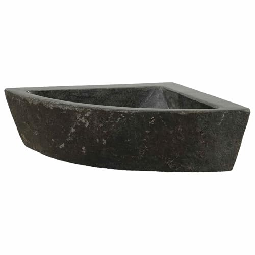 vidaXL Handfat Grå (38-45) x (38-45) x 12 cm Flodsten