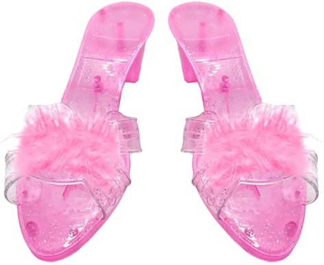 Lembeauty Zapatos de Disfraz para Niña,Juguetes De Juego Simbólico Cómodos Antideslizantes con Cristales,Tacones para Niñas - para Fiesta Cumpleaños Navidad Año Nuevo Boda Y Colección De Juguetes