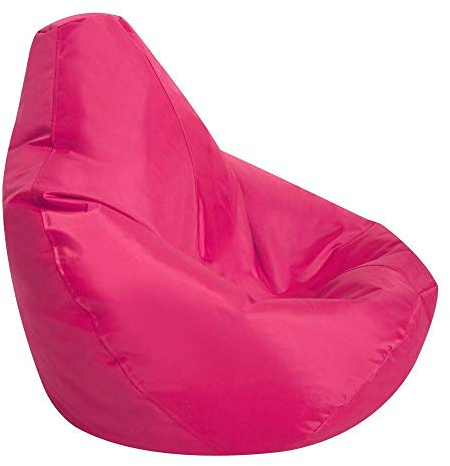 Bean Bag Bazaar Dalton Kids Bean Bag, Orange, Water Resistant, Gaming Chair for Kids, Beanbag for Indoor and Outdoor Use with Filling Included, Childs Chair ideal for Bedroom, Playroom, Garden