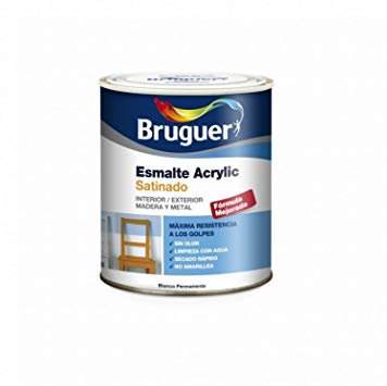 Bruguer Acrylic Multisuperficie Esmalte al agua Satinado Rojo Grana 750 ml