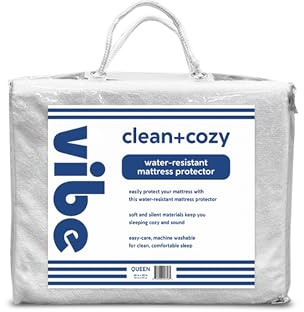 Vibe Premium Fitted Washable Terry Cloth Waterproof Mattress Protector, California King