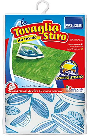 PARODI & PARODI- Telo Stiro da Tavolo, Tovaglia per Stirare, Coperta da Stiro per Tavolo Per Comoda Stiratura a Casa e in Viaggio, Resistente al Calore, Colori Assortiti, 70x120 cm, Gram. 160 gr/mq