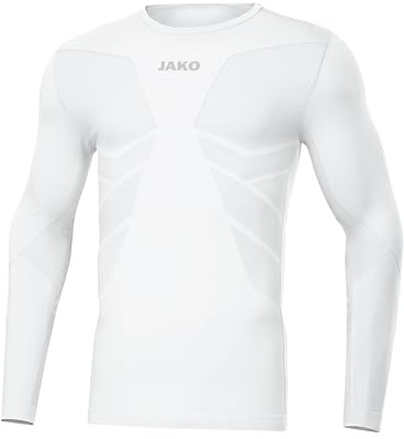 JAKO Herren Longsleeve Comfort 2.0, Weiß, M