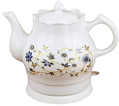 SGSG Cookers Tea Kettle Kettle Electric Ceramic Cordless teapot Retro red 1.8L jug, 1000W Fast Boiling, can Brew Tea, Coffee, Soup, Automatic Power Off and Anti-Dry Protection