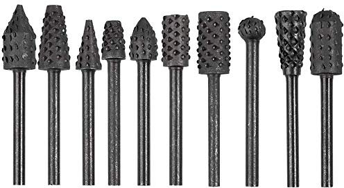 Bestgle 10 Pcs Madera Escofina Juego Herramientas Eléctricas de Madera Grabado Tallado Brocas para Limas Brocas Rotativas para Herramientas Rotatorias