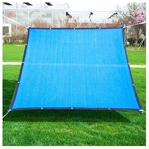 ZHANGQINGXIU Shading Net,Shade Sail Shade Net Shade Cloth Insulation Sun Protection Anti-UV Polyethylene Cover for Patio Car Swimming Pool Flowers, 50 Sizes (Color : Blue, Size : 5x5m)
