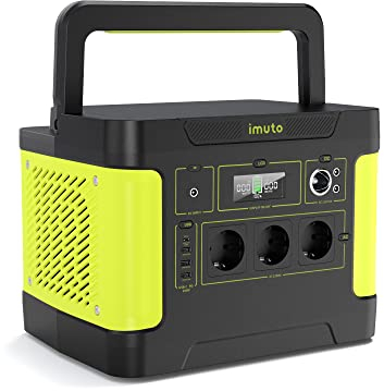 imuto Tragbarer Powerstation 𝟏𝟓𝟑𝟏𝐖𝐡, Mobile Stromversorgung Generatoren 𝟏𝟐𝟎𝟎𝐖(Spitze 2200W), Stromspeicher mit Reinen Sinuswelle AC-Ausgang 11 Ports für Home Backup/RV Travel/Camping/CPAP