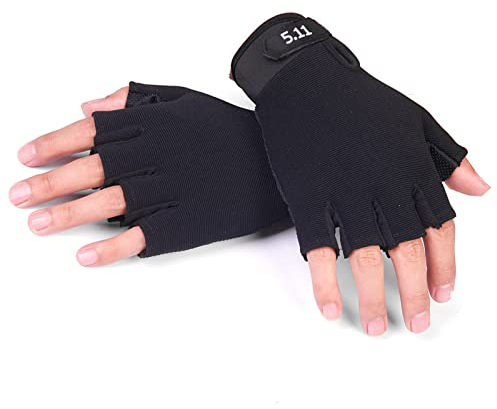 VGEBY Halbfinger- für Kinder, rutschfeste, Atmungsaktive Polyester-Kinder-Sporthandschuhe Zum Radfahren und Bergsteigen