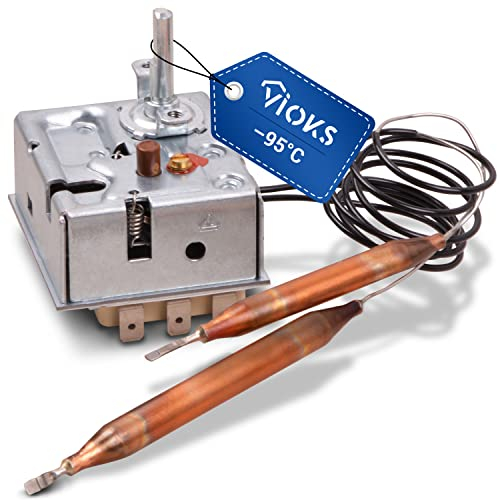 VIOKS Thermostat mit Fernfühler bis 95° Ersatz für EGO Thermostat 55.60019.380 Stiebel Eltron 170925 - Thermostat mit Fühler für Water Boiler