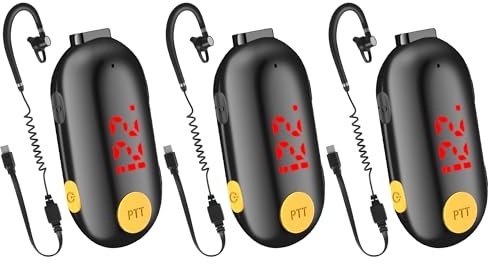 SINORISE Super Mini Walkie Talkies, Portable Two-Way Radios for Restaurants, Outdoor Sports, Retail Stores, Hospital & Travel – 3 Pack