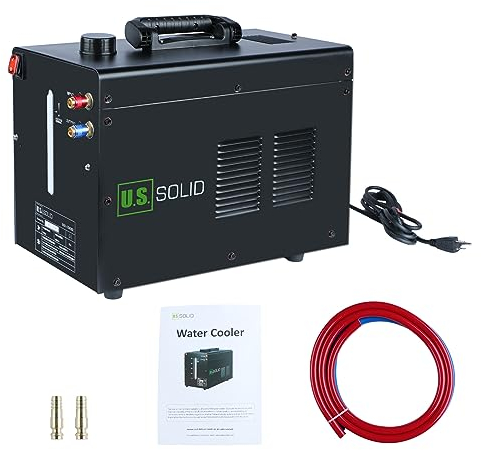 U.S. Solid Wasserkühler 10L - WIG-Schweißbrenner-Wasserkühlungsmaschine - Wärmeableitungssystem WIG-MIG-Schweißgerät mit transparentem Fenster - verbesserte Kühlwirkung - leckagefreies Design