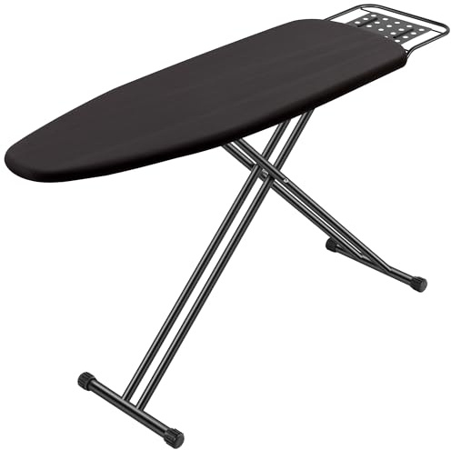 Jakeefud Full Size Ironing Board 15 X 47 with Heat Resistant Cover and Thicken Felt Pad, Safety Iron Rest, Heavy Duty,Anti-Skid Feet, Height Adjustable