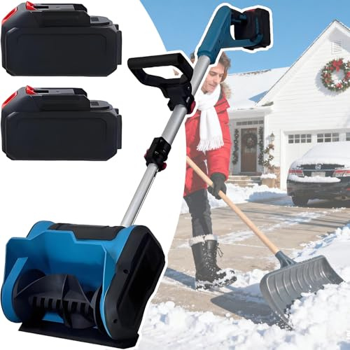 forplubossmmp Quitanieves Ligero – Pala Eléctrica para Quitar Nieve, 31 Cm De Ancho Y 8 M De Alcance – Diseño Desmontable + Quitanieves A Batería, para Terrazas Y Aceras
