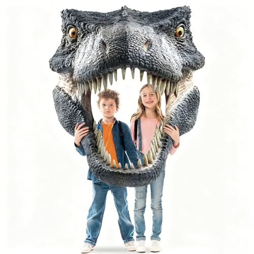 Dinosaur Party Photo Booth Props Dinosaur Cardboard Cutout Birthday Party Decorations Dino Themed Photo Prop Selfie Frame Dino Photography Backdrop for Kids Birthday Jungle Safari Baby Shower Supplies