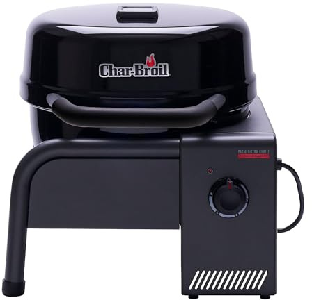 Char-Broil Patio Bistro Cube E Barbecue électrique mobile TRU-Infrared, jusqu'à 320 °C, compact pour balcon et terrasse avec thermomètre de couvercle
