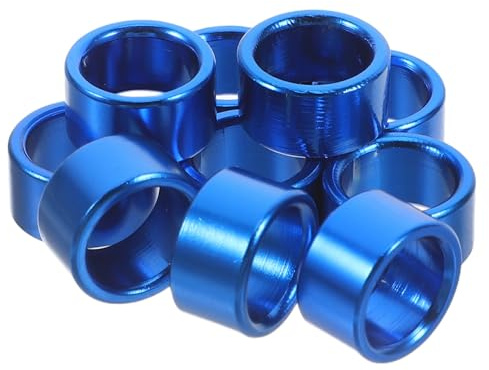 OUNONA 10 Anillos de Aluminio Azul para Patas de Paloma, Bandas de Entrenamiento para Palomas Identificación Rápida y Versátil para Entrenadores y Dueños