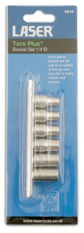 Laser 5616 Torx Plus® Socket Set 1/4D 6pc