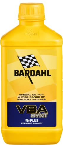 Bardahl - VBA SYNT - Olio Motore per Scooter, Moto e Attrezzi da Giardino con Motore a 2 Tempi, Lubrificante con Proprietà Anti-Grippaggio, Riduce i Fumi di Scarico, 1 L