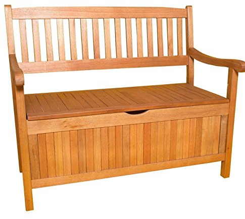 Sedex Greena 3er Gartenbank Truhenbank Bank Sitzbank Holzbank aus Eukalyptus