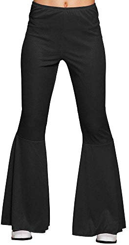 Boland - Schlaghose, 70er-Jahre-Kostüm, Stretch Hose, Disco Kostüm, aus Elasthan, Karneval, Mottoparty, Schwarz, M