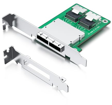 10Gtek SFF-8088 to SFF-8087 Dual Mini SAS Adapter, with Low and Full-Height Profile Bracket