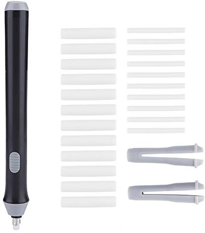 Elektrisk Suddgummi Batteridriven Automatisk Penna Suddgummi med 22 Suddgummipåfyllningar(svart)