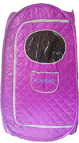 KOVFBRO Steam Sauna Tent Portable Spa Room Home Full Body Slimming Folding Detox Therapy Steam Fold Sauna Cabin Exculde Sauna Generator Purple