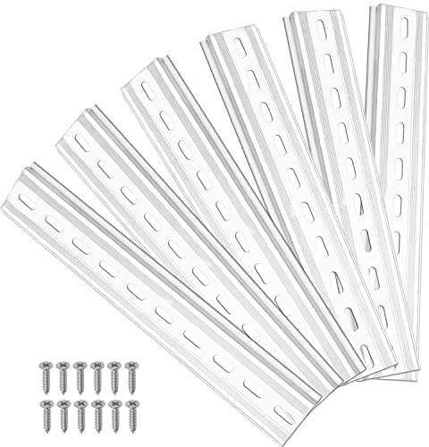 VooGenzek 4 Stücke Aluminium DIN Schiene, DIN-Hutschiene Tragschiene, mit 16 Stücke Schrauben, für DIN-Schienenkle mmenserie und Schütz, 35 * 300 mm
