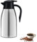 Pichet Isotherme 2L Thermos café 304 Acier Inoxydable Double-Wall Vacuum Isolé thermos 2L avec Poignée et Bec Café Pot Thermos pour Eau Chaud au Bureau Hôtel et Restaurant (argent)