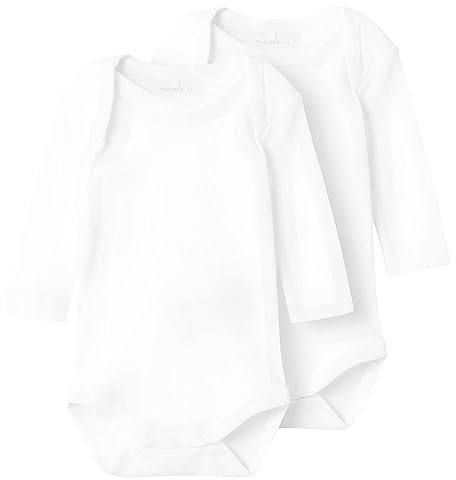 NAME IT Body unisex, Blanco brillante, 86 cm