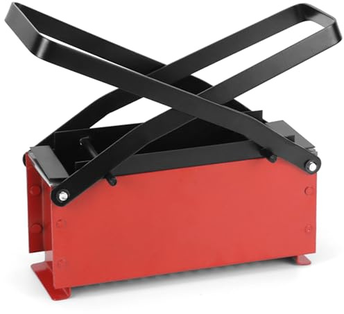 QWORK Newspaper Briquette Maker, Heavy Duty Steel Paper Log Maker for Fireplace Bricks, Cost-Saving and Compact Design