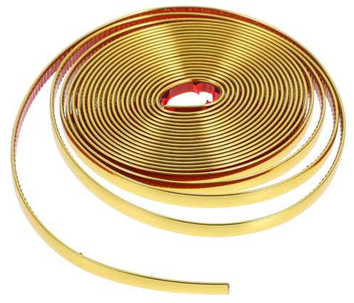 Angoily Goldene Wandverkleidung Selbstklebende Eckenleisten Für Tv-hintergrundwände Decken Und Fußleisten Leicht Zu Installieren Und Breit