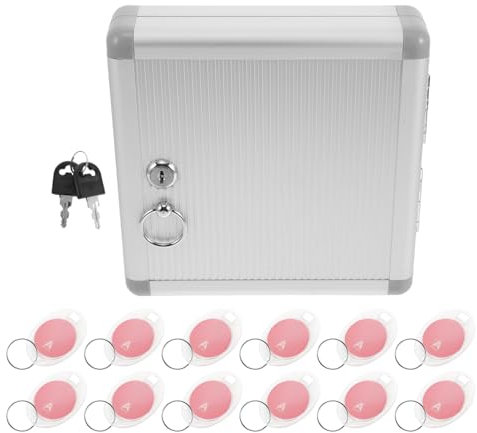 Warmhm Cassetta Di Sicurezza Per Chiavi Da Parete Organizzatore Portachiavi Con Gancio e Targhette Per Casa e Ufficio