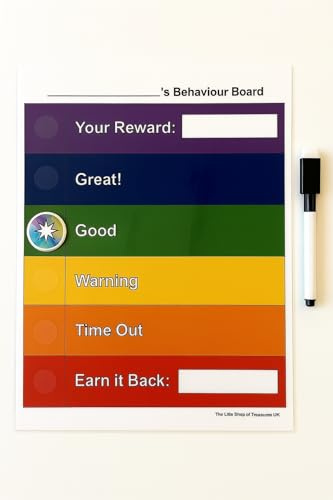 Customisable Behaviour Board for Kids | SEN-Friendly Daily Reward Chart with Dry Wipe Pen | Visual Support Tool for Positive Behaviour